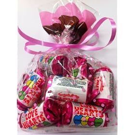 Mother's Day Love hearts Gift Bagged Sweets - design 1.