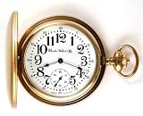 Dueber Swiss Mechanical Pocket Watch, Satin Gold Hunting Case, Assembled in USA!