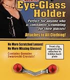 Readerest Magnetic Eye-Glass Holder with Red Swarovski Crystals