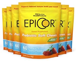 EpiCor All-Natural Immune System Supplement (250 mg) 60 Soft Chews - 6 Bags