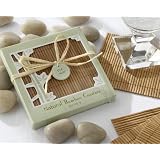 Natural Bamboo Eco-Friendly Coaster Favors (four Coasters Per Favor!) - Baby... by Kateaspen