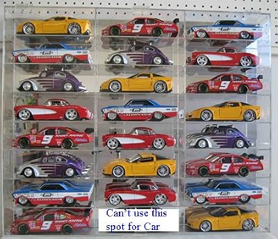 NASCAR Display Case Diecast Car 1/24 scale 23 Compartment (AHW24-24)