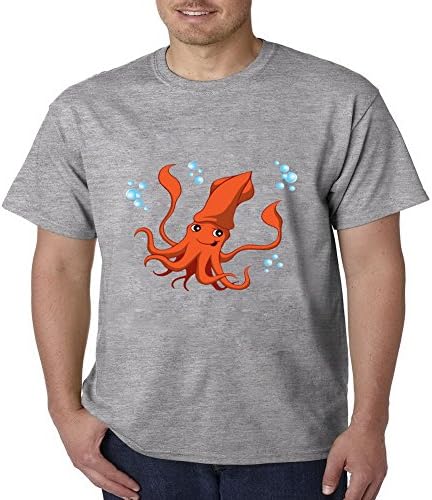 VIPxmax Art Cuttlefish Pastel Painting Soft Staycool Slim Series Short Sleeve Mens T-shirt Size XXXL