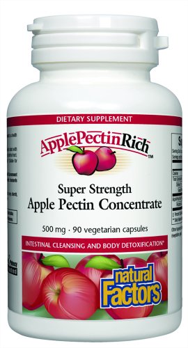 Natural Factors Applepectinrich 500mg Veg-Capsules, 90-Count
