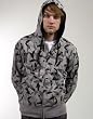 Atticus Clothing Mens CAMO Zip Up Hooded Sweatshirt