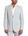Tommy Hilfiger Men's Trim Fit 2 Button Side Vent Seersucker Coat, Blue, 48 Regular