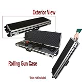 Black Hard Sided Rolling Rifle Case