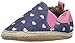 Robeez Girls' Heart Mania Slip-On, Grey, 6-12 Months M US Infant