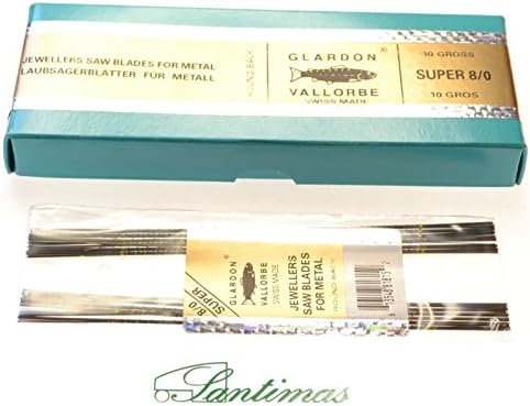 Jewelers Goldsmiths Silversmiths Rifflers Saw Blades SWISS GLARDON "VALLORBE" #8/0