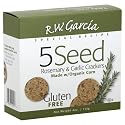 R. W. Garcia 5 Seed Crackers with Rosemary & Garlic with Sea Salt, 4-Ounce Boxes (Pack of 6)