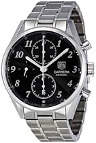 Big Sale TAG Heuer Men's CAS2110.BA0730 Carrera Black Dial Chronograph Steel Watch
