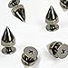 RUBYCA 50 Sets 9MM Black Gunmetal Color Bullet Cone Spike Stud Metal Screw Back DIY Leather-Craft