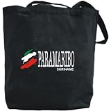 Canvas Tote Bag Black Brush Paramaribo Suriname Capital
