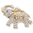 Crystal Elephant Pin
