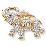 Crystal Elephant Pin