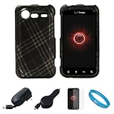 Matte Black with Silver Plaid Design 2 Piece Protective Crystal Hard Shield ....