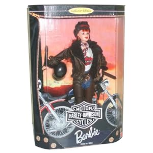 Barbie Year 1998 Motorcycles Harley-Davidson 2nd In A Series 12 Inch Doll Set with Barbie Doll, Jacket, Shorts, Chaps, T-Shirt, Belt, Scarf, Boots, Cap, Helmet, Satchel, Sunglasses, Doll Stand and Certificate of Authenticity (20411)