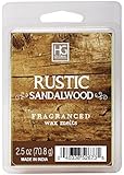Hosley's Rustic Sandalwood Scented Wax Cubes / Melts /Tarts, 2.5 Oz. Hand Poured Wax Infused with Essential Oils