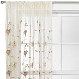 Review Victoria Classics  / Classic Home Embroidered Shear Window Panel - Cali Floral (42x95