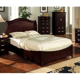 Espresso Finish Queen Size Bed Frame