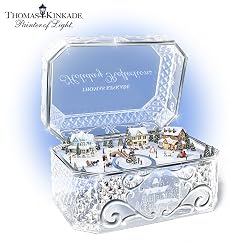 Thomas Kinkade Holiday Reflections Crystal Music Box by The Bradford Exchange