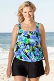 Beach Belle® Rainforest Blouson Shortini - Plus Size Swimwear Plus Size Swimsuits