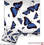 Sony PS3 Slim Skin - Butterflies Blue