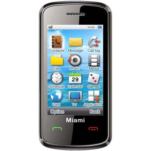 Orange Miami Pay As You Go Mobile Phone Including £10 Airtime - Black