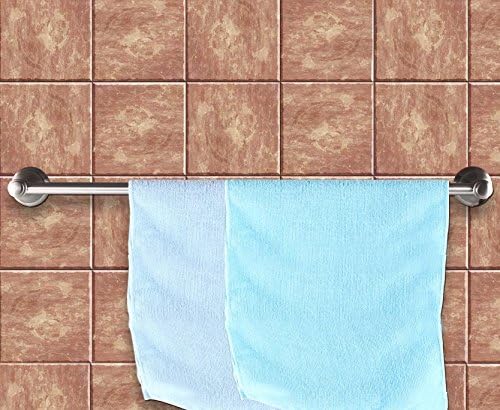 Homitex Bathroom Accessories Contemporary 24" Towel Bar Wall Mount Towel Holder Brushed Nickel Finish