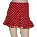 Lovely Designer Sexy Look Block Print Crinkle Cotton Short Skirt with Brocade Lace