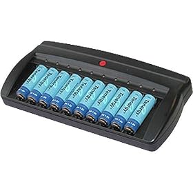Smart Charger for 10 NiMH  NiCd Battery - AA, AAA by Vanson