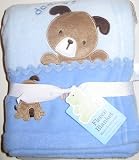 Carters Daddy's Champ Blue Dog Blanket