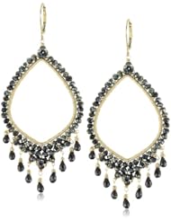 Dana Kellin Large Hand Wire Wrapped Black Quartz Chandelier Earrings