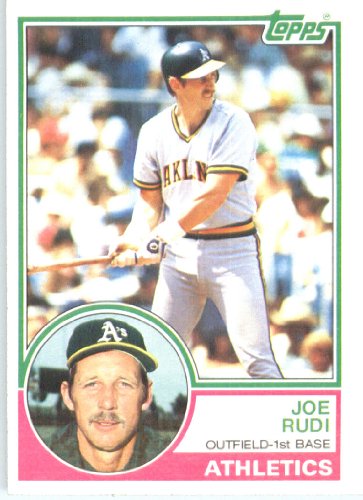 1983 Topps Baseball Card # 87 Joe Rudi Oakland Athletics Shipped In A Protective Screwdown Display Case!