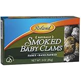 Roland Smoked Baby Clams, 3-Ounce Cans (Pack of 10)