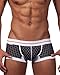 Croota Mens Underwear, Low-Rise Boxer Brief, Satin Accented Waistband, PH02M Black