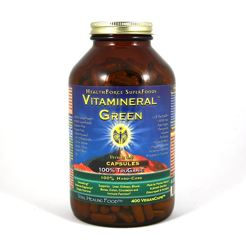 Vitamineral Green, Vital Healing SuperFood 400 Vegan Caps