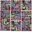 B Dazzle Victorian Homes Scramble Squares 9 Piece Puzzle