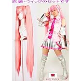 VOCALOID　コスプレ　衣装　桜ミク　9点　フルセット　ウィッグ付　Lサイズ　ヘアネットおまけ付