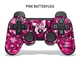Protective Skin for Playstation 3 Remote Controller - Pink Butterfly