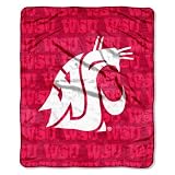 NCAA Washington State Cougars 50-Inch-by-60-Inch Micro Plush Raschel Throw "Grunge" Design