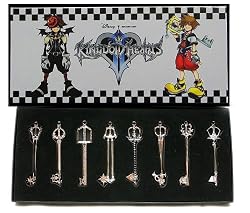 Kingdom Hearts II 8 KEYBLADE PENDANT SET Sora Necklace