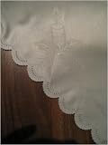 Festive Christmas Damask Table Cloth in Cream: 60 x 90 Large