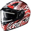 HJC Specter with Electric Shield Men's IS-16SN Snow Snowmobile Helmet w/ Free B&F Heart Sticker Bundle - MC-1