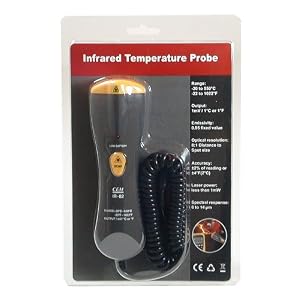 IR-82 Professional 8:1 IR Laser Thermometer Probe, Works with Most Multimeters
