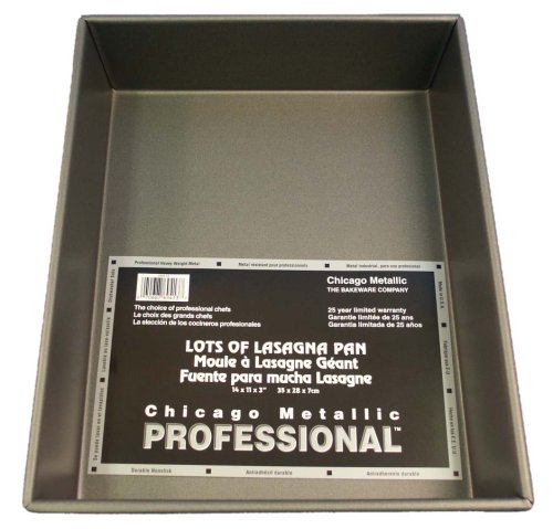 Chicago Metallic Professional Large 14 Inch x 11 Inch x 3 Inch Roasting Pan