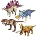 Sega Dinosaur King Pvc Figures Collection Set 3 -Stegosaurus, Pachyrhinosaurus, Pentaceratops & Yangchuanosaurus