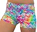 Neon Chevron Shorts Spandex Shorts (2.5 In. Adult M 8-10, Neon Chevron)