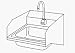 Elkay CHS1716LRSSBC Hand Wash-Up Sink & Battery Sensor Faucet w/ Side Splashes