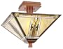 Walnut Mission Collection 14" Wide Ceiling Light Fixture
